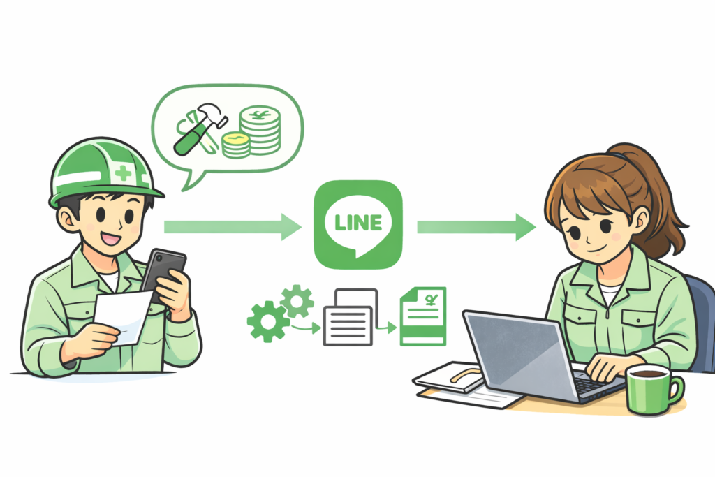 建設会社　事務忙しい　業務効率化
株式会社LINK