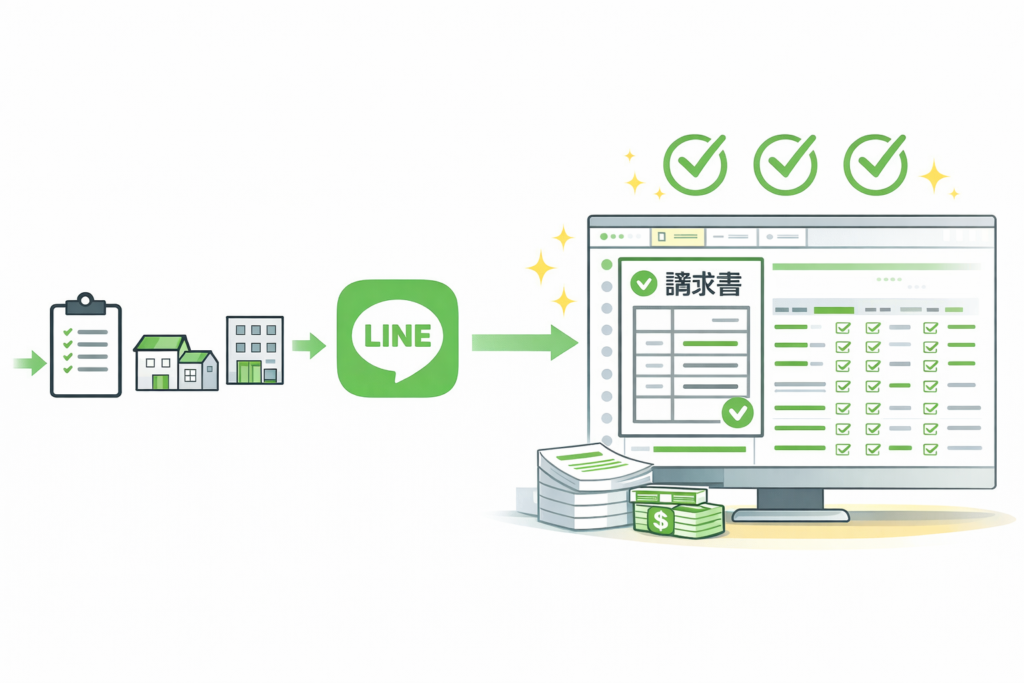 建設会社　事務忙しい　業務効率化
株式会社LINK