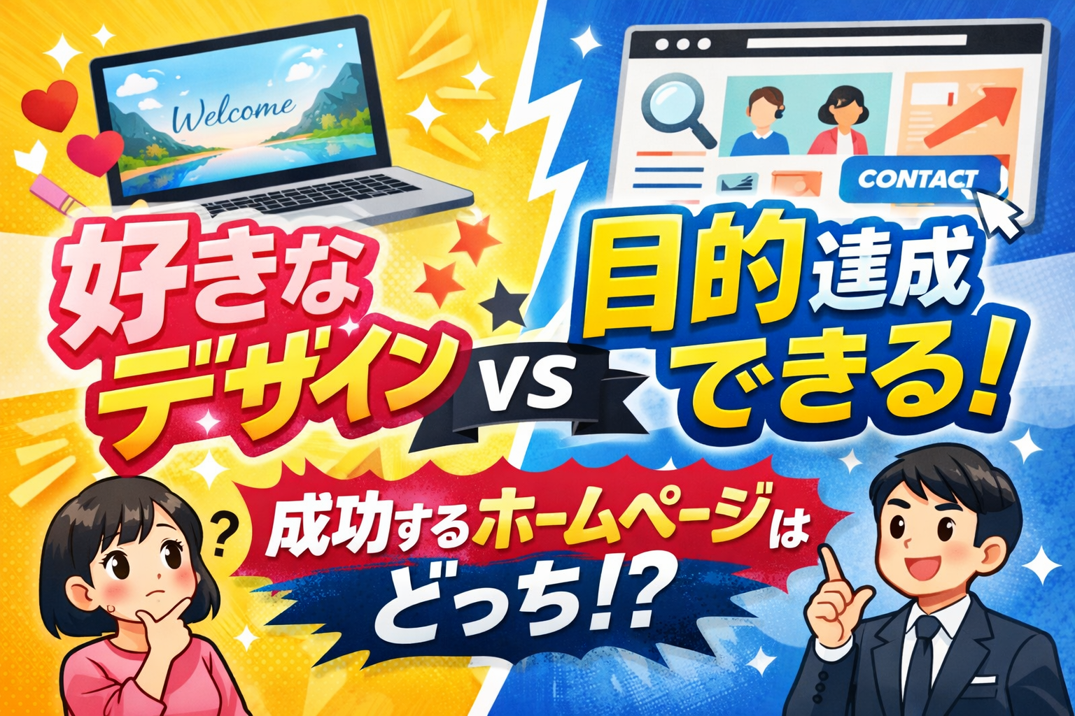 好きなホームページと、目的を達成できるホームページは違う