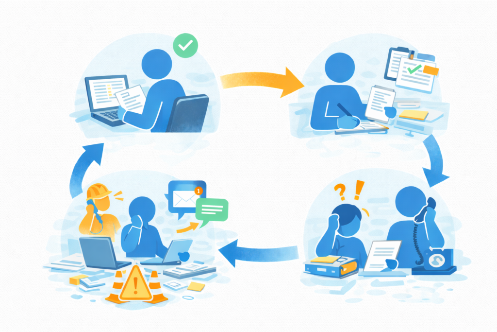 株式会社LINK　業務効率化　建設業
事務忙しい　楽にしたい