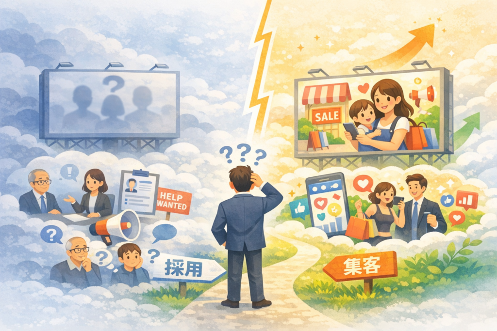 株式会社LINK　広告　採用　集客
来ない